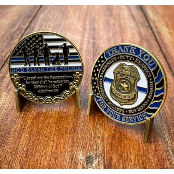 Police Thank You For Your Service Coin - Picture 2 of 5